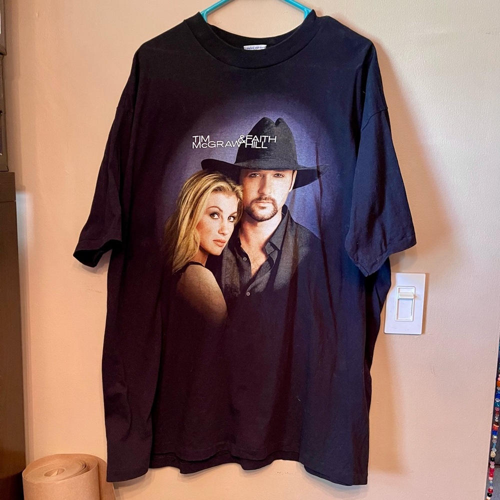 Vintage 2000 Tim McGraw Faith Hill Concert Tour T-shirt XXL Single Stitch LOOK